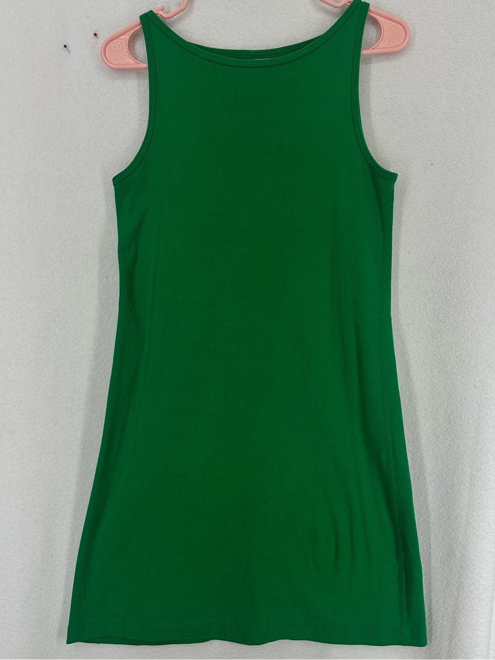 Andrea Jovine Women’s Green Sleeveless Tank Dress 100% Cotton Size Small